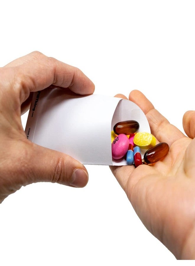pill thing ظرف حبوب مطبوع مزود بإغلاق ضغط قابل للتقشير واللصق - 3.5 بوصة × 2.5 بوصة، سهل التعبئة، يتسع لمجموعة متنوعة من أحجام الحبوب (200) - Image 5